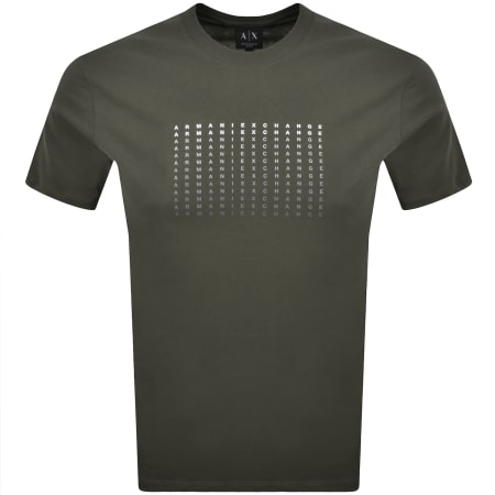 Armani Exchange Logo Print T Shirt Green | Mainline Menswear us